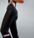Asos 4505 Petite Seamless 7/8 Legging In Open Warp Knit - Black