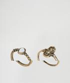 Asos Pack Of 2 Hamsa Hand And Pretty Stone Rings - Gold