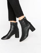 Raid Siena Mid Heeled Ankle Boots - Black