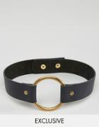 Retro Luxe London O Ring Waist Belt - Black