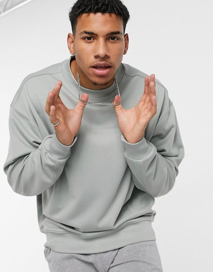 River Island Sweat In Sage-green