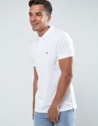 Tommy Hilfiger Luxury Pique Polo Tipped Slim Fit In White - White