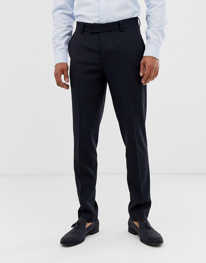Asos Design Skinny Smart Pants In Navy