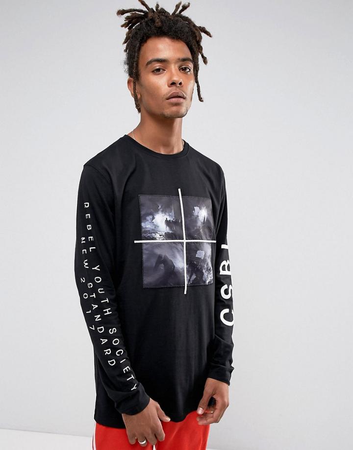 Cayler & Sons Long Sleeve T-shirt In Black - Black