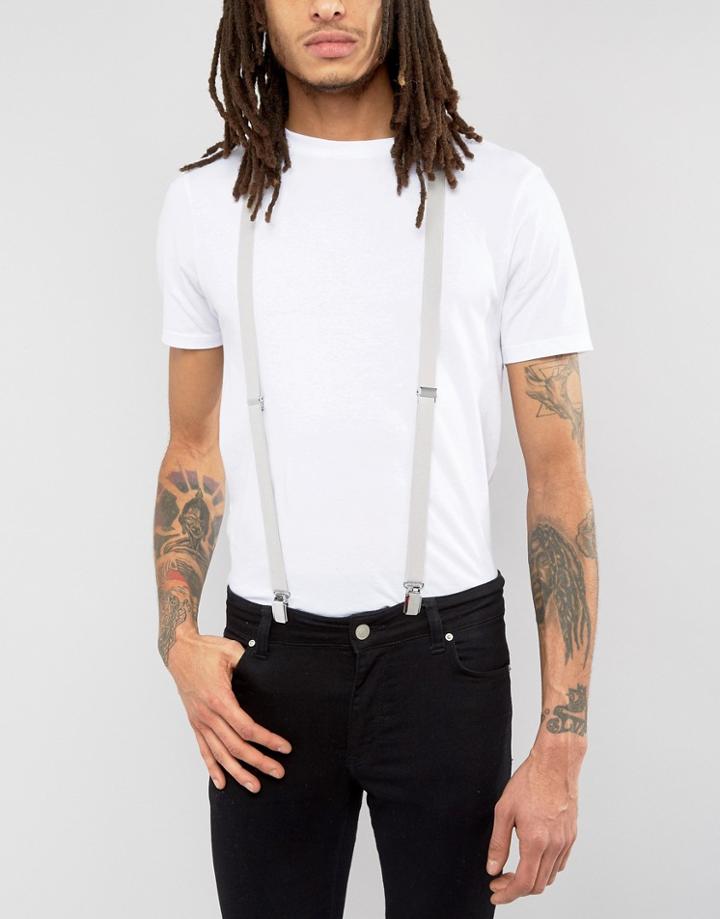 Asos Suspenders In Gray - Gray