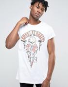 Asos Oversized Sleeveless T-shirt With Guns N Roses Print - White