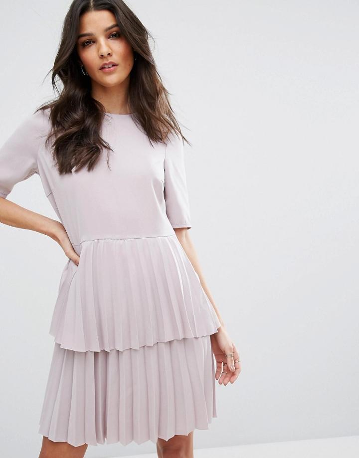 Y.a.s Julia Pleated Skirt Dress - Purple