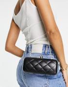 True Decadence Quilted Clutch Bag In Black