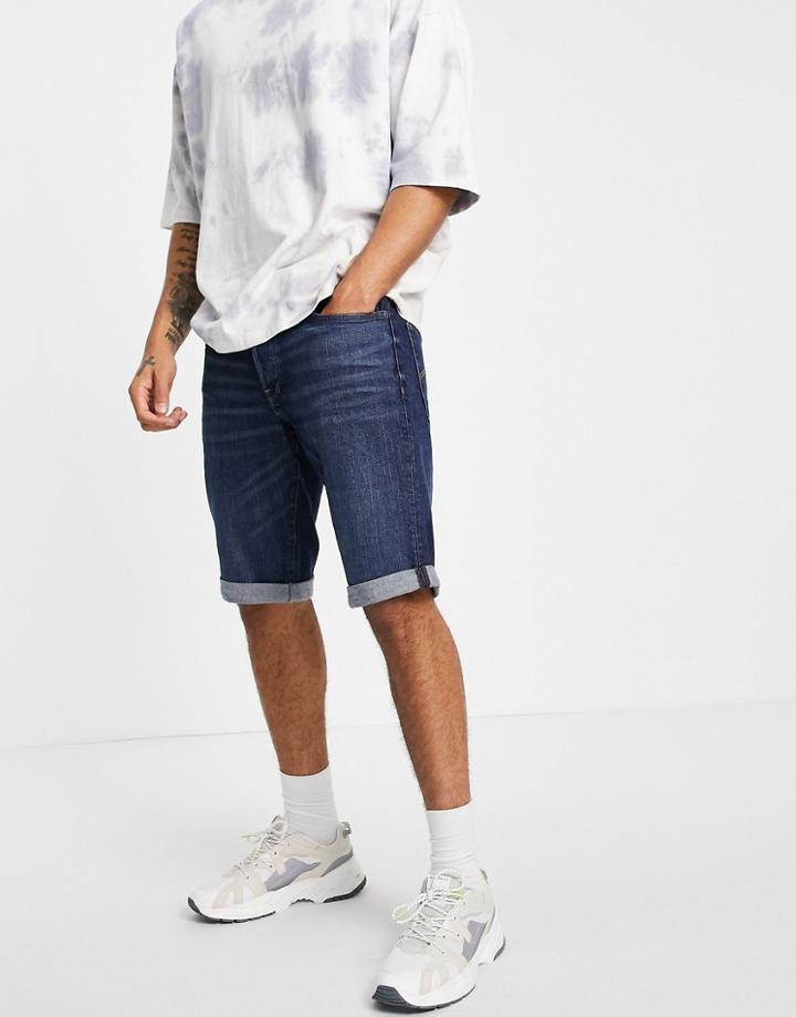 G-star 3301 Denim Shorts In Midwash-blues