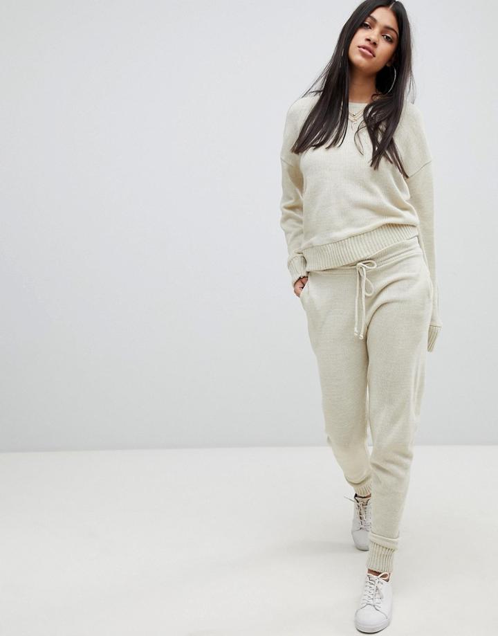 Ax Paris Soft Touch Sweatpant - Cream