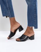 Asos Tatiana Leather Heeled Sandals - Black