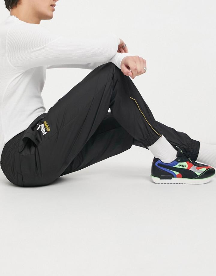Puma King Logo Sweatpants In Black
