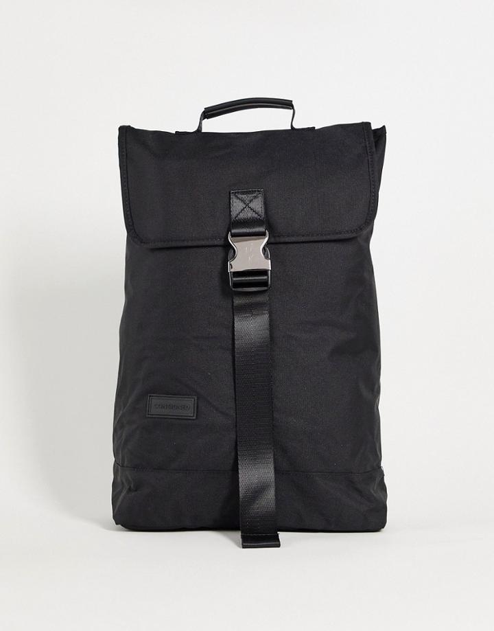 Consigned Nylon Clip Backpack In Black-gray