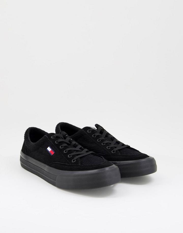 Tommy Jeans Skate Mix Sneakers In Black