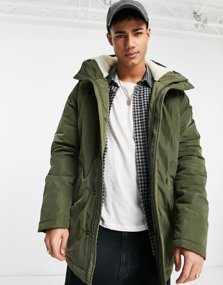 Wrangler Parka Jacket In Green