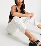 Collusion Unisex Chunky Jersey Knit Wide Leg Sweatpants In Ecru - Part Of A Set-white
