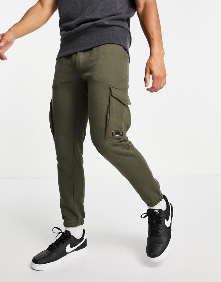 Jack & Jones Core Cargo Sweatpants In Green