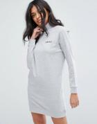 Heartbreak I Used To Be Cool High Neck Sweater Dress - Gray