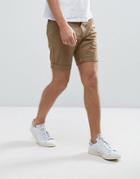 Selected Homme Slim Fit Chino Shorts With Stretch - Beige