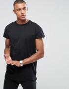 Only & Sons T-shirt With Drop Shoulder Cap Sleeve - Black