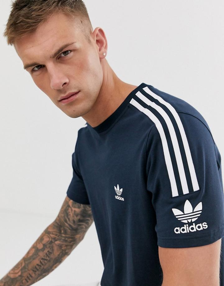 Adidas Originals Lock Up T-shirt In Navy