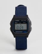 Casio W-59b-2avef Digital Canvas Watch In Navy - Navy