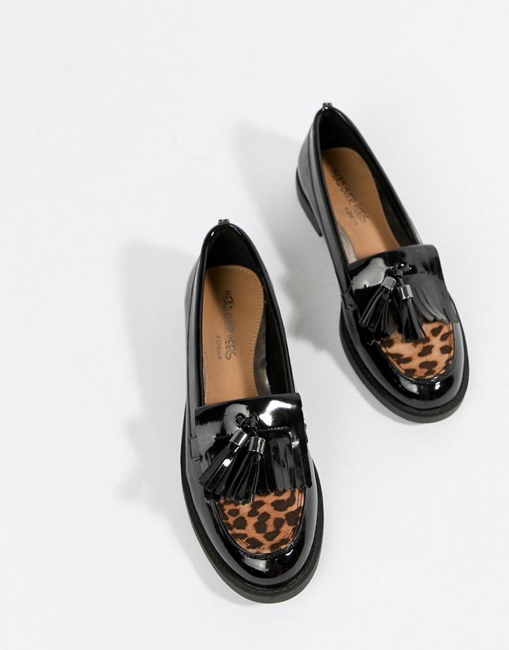 Head Over Heels By Dune Gust Leopard Loafers With Fringe Detail - Multi