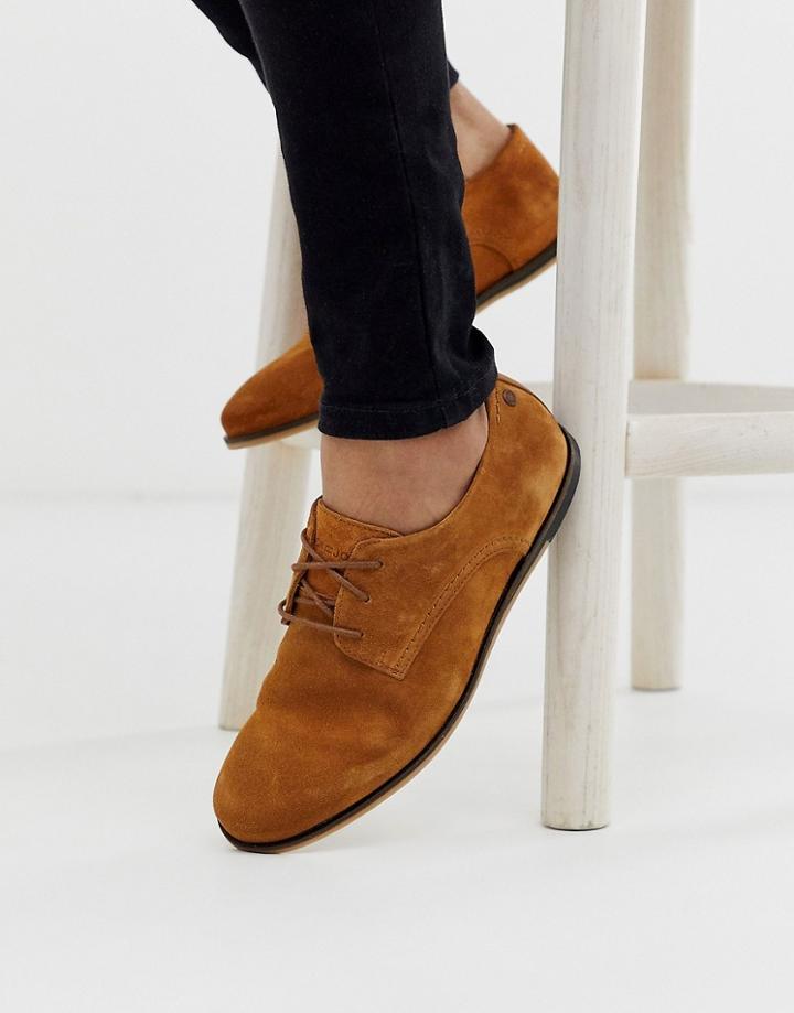 Jack & Jones Suede Derby Shoes In Tan - Brown