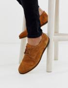 Jack & Jones Suede Derby Shoes In Tan - Brown