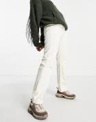 Weekday Rowe Cotton Cord Trousers In Ecru - Nude-neutral