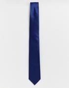 Gianni Feraud Plain Satin Tie - Navy