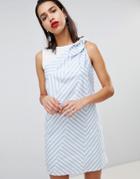 Sportmax Code Zig Stripe Shift Dress - Blue