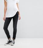 Supermom Maternity Jean With Paint Splashes - Black