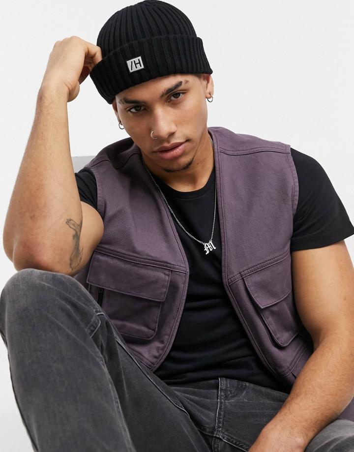 Selected Homme Beanie With Organic Cotton In Black