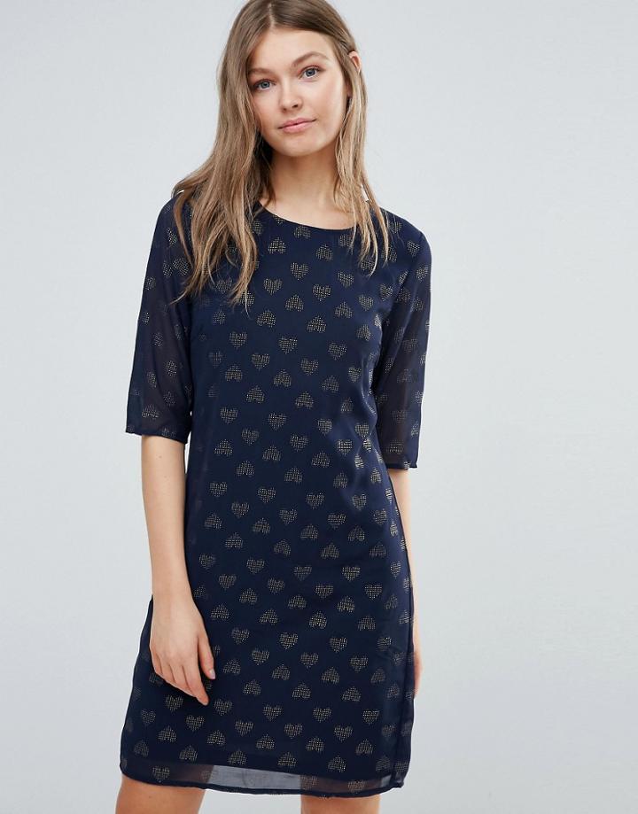 Sugarhill Boutique Heart Tunic Dress - Navy