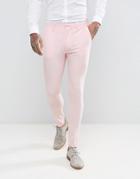 Asos Wedding Super Skinny Suit Pants In Pale Pink - Pink