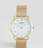 Limit Mesh Watch In Gold 33mm Exclusive To Asos - Gold