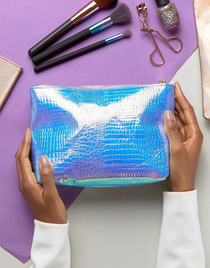 New Look Iridescent Mermaid Makeup Bag - Multi