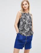 Y.a.s Birdy Abstract Print Top - Print