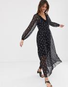 2ndday Petra Anemone Floral Print Midi Dress-navy
