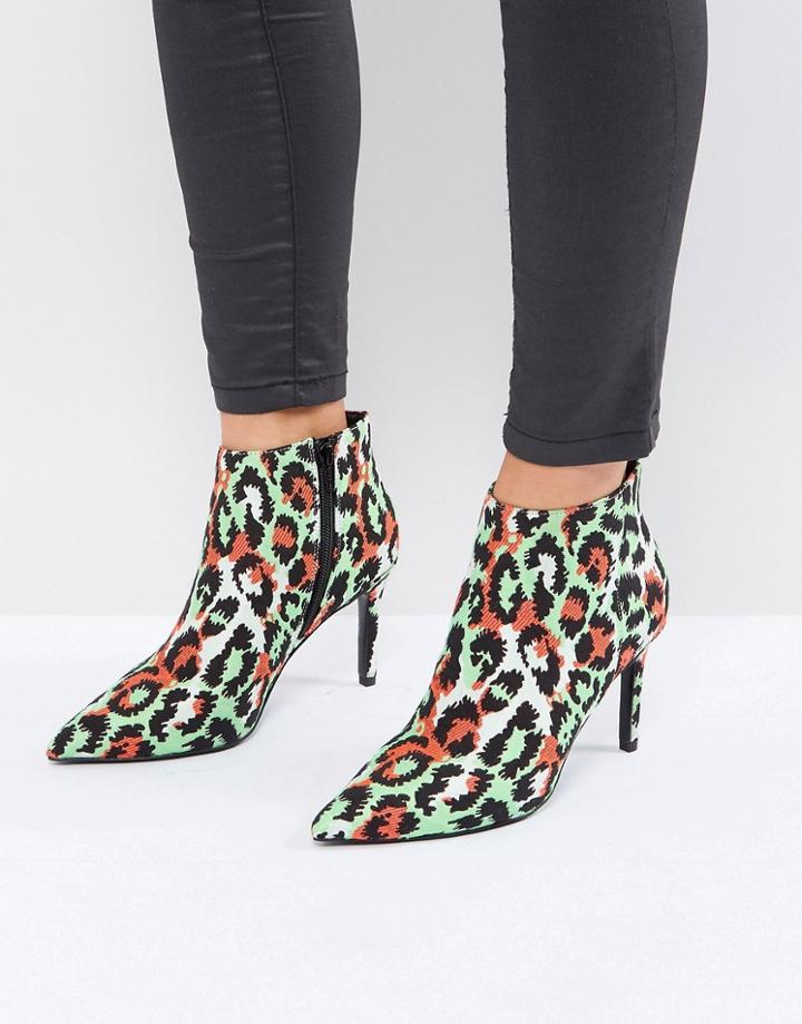 Asos Endangered Heeled Ankle Boots - Multi