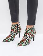 Asos Endangered Heeled Ankle Boots - Multi