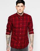 Scotch & Soda Flannel Check Shirt - Red