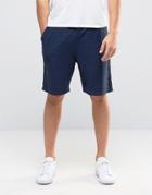 Asos Jersey Shorts With Taping In Navy - Blue