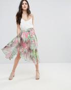 Lavand Printed Midi Skirt - Multi