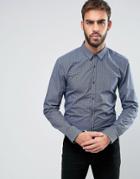 Hugo By Hugo Boss Ero 3 Circle Print Shirt Slim Fit - Navy