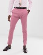 Selected Homme Slim Suit Pants In Pink - Pink