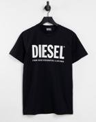 Diesel T-diegos Large Logo T-shirt In Black