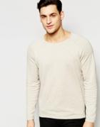 Jack & Jones Melange Crew Neck Knitted Sweater - Off White