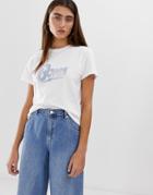 Pull & Bear Pacific Bowie T-shirt In White - White